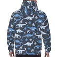thumbnail image 5 of Hoodies for Men - blue Dinosaur leaves Long Sleeve Comfrt Men'S Fashion Hoodies & Sweatshirts, Sweatshirts for Men Hoodies Pullover Clothing Clothes with Pouch, 5 of 7