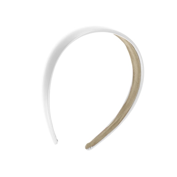 Vocoste 1 Pc Leather Head Bands for Women's Hair Thick Solid Colors White