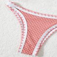 thumbnail image 4 of UTSJKR Savings Women's Color Block Binding Bikini Set Triangle Two Piece Swimsuit Beach Fashion Bikini Halter Bathing Suit Pink L, 4 of 9