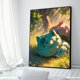 thumbnail image 3 of Figuras de anime de Pokémon en alta definición, Charizard, Bulbasaur, Squirtle, Charmander, ilustraciones, póster, pintura en lienzo, arte de pared, decoración de la habitación del hogar, 3 of 5