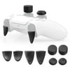 Fosmon High Rise Non-Slip Thumb Grips Cover and Trigger Extenders Compatible with Sony PS5 Playstation 5 Dualsense Controllers, Anti-Slip Rubber Protective Cover For Analog Stick Joystick (8 Pieces)