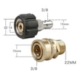 thumbnail image 2 of Accesorios para lavadora a presión, kit de conector rápido de manguera de alta presión, conecta lanza de barril y manguera, conexión rápida M22 de 3/8 pulgadas y desconexión rápida de 3/4 pulgada, 2 of 5