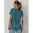 thumbnail image 3 of Womens Short Sleeve Basic Shirts Crewneck Tees Loose Fit Fashion Tops Casual Summer Clothes, 3 of 6