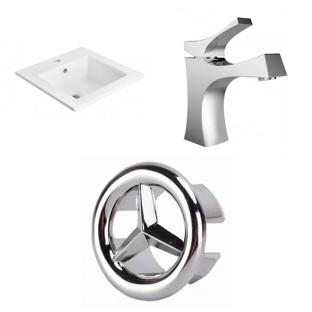 American Imaginations 48-in. W 3H8-in. Ceramic Top Set In White Color AI-24152