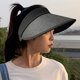 thumbnail image 4 of Sombrero de paja con visera para mujer, ala ancha, protección UV, plegable, estilo coreano, 4 of 5
