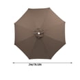 thumbnail image 3 of Kieccall Universal Replacement Canopy Cover for Market Patio Umbrella, Waterproof Sun & Rain Protection Fabric, Fits Center Pole Umbrellas (Not Included), 3 of 7