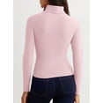 thumbnail image 6 of KelaJuan Women T-shirt, Long Sleeve Turtleneck Solid Slim Fit Ladies Fall Tops Streetwear, 6 of 6