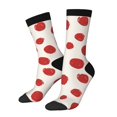 thumbnail image 1 of Fotbe Abstract Red Polka Dot Calcetas Largas con Estampado para Hombre y Mujer – Calcetas de Compresión Transpirables y Elásticas, Viajar y Uso Diario Talla 5-11, 1 of 6