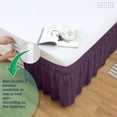 thumbnail image 2 of 600-TC Pima Cotton Universal Wrap Around Bed Skirt King (76" x 80") Size, Easy Fit 1-PC Bed Skirt Luxury Fabric 3 Sided Coverage 24" Drop Length, Plum, 2 of 5