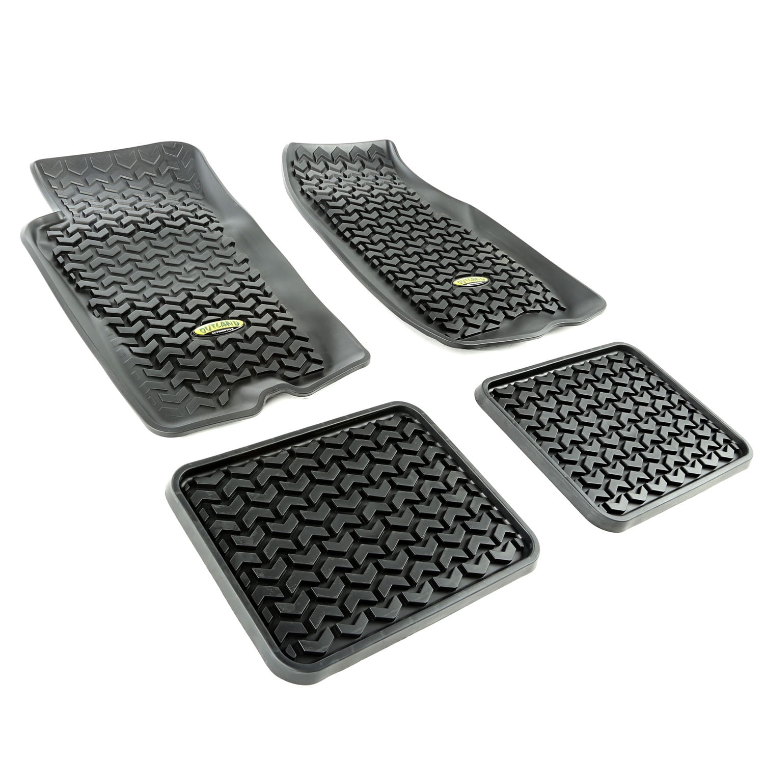 Outland 391298721 Black Front and Rear Floor Liner Kit For Select Jeep Grand Cherokee Models Outland 391298721 Black Front and Rear Floor Liner Kit For Select Jeep Grand Cherokee Models