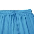 thumbnail image 4 of frariair Women's Essential Pocket Shorts With Soft Elastic Waistband Simple Mid Length Comfy Shorts For Everyday Summer Relaxation Blue, 4 of 8