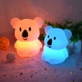 thumbnail image 5 of Luz de noche infantil Koala, lámpara de noche de silicona / luces para bebés / lámpara de guardería / lámpara de cama para niños / brillo y color ajustables, controles táctiles y control remoto -, 5 of 5