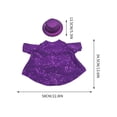 thumbnail image 3 of Porch Gooses Outfits, Purple Sequined Goose Clothing With Hat, Sparkly Festive Yard Goose Costume, Eye-catching Outdoor Porch Decor Apparel For 23in Goose, 3 of 6