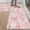 Pink, variant on Floral Kitchen Rugs Set of 2 Anti-Fatigue Kitchen Mats Green Cushioned Mats with Colorful Flowers Farmhouse Non Slip Waterproof Comfort Standing Rug 17.3x29+17.3x47, Green Floral