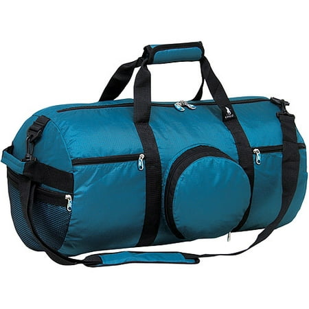 18&quot; Small Expandable Travel Duffel Bag, Teal/Black - 0