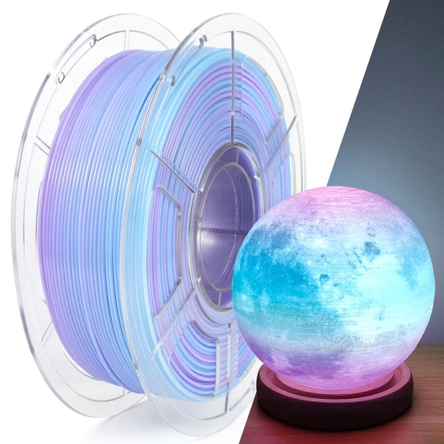 Filamento para impresora 3D IEMAI PETG de 1,75 mm con gradiente translúcido