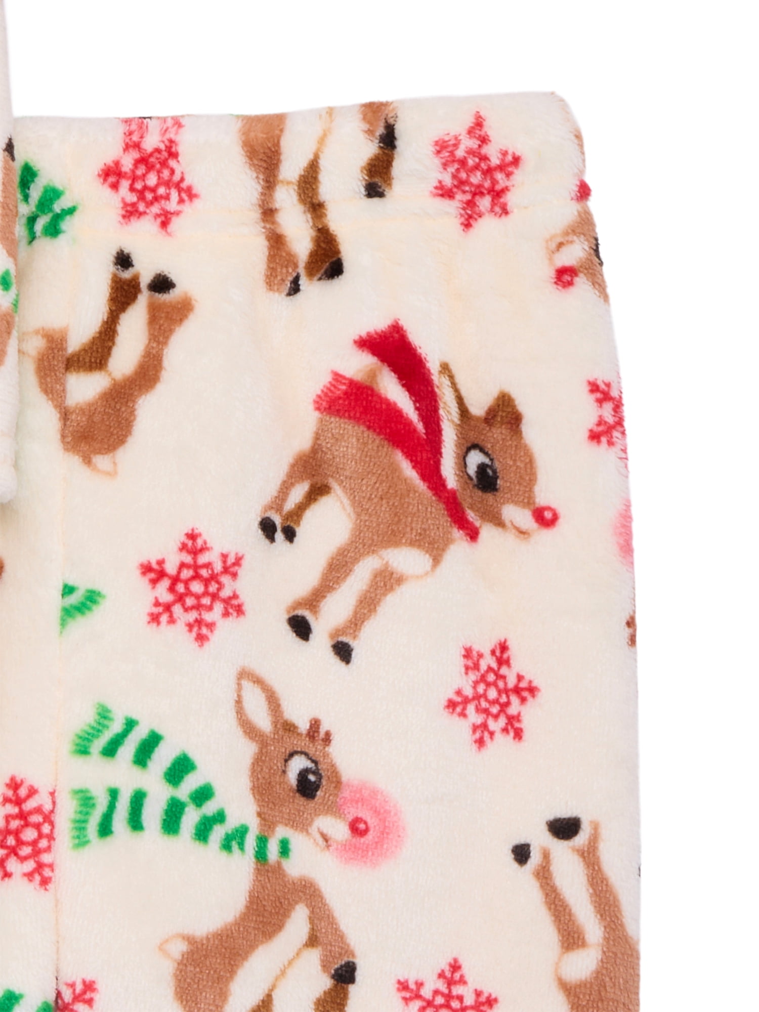 Christmas Rudolph Unisex Baby Print Plush Top and Pants Set, 2-Piece, Sizes Newborn-24M