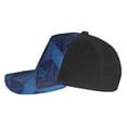thumbnail image 3 of Curved Design Along The Top Of The Baseball Cap Reinforced Adjustable Breasted Four Seasons Available Blue Geometric Lines_2, 3 of 8
