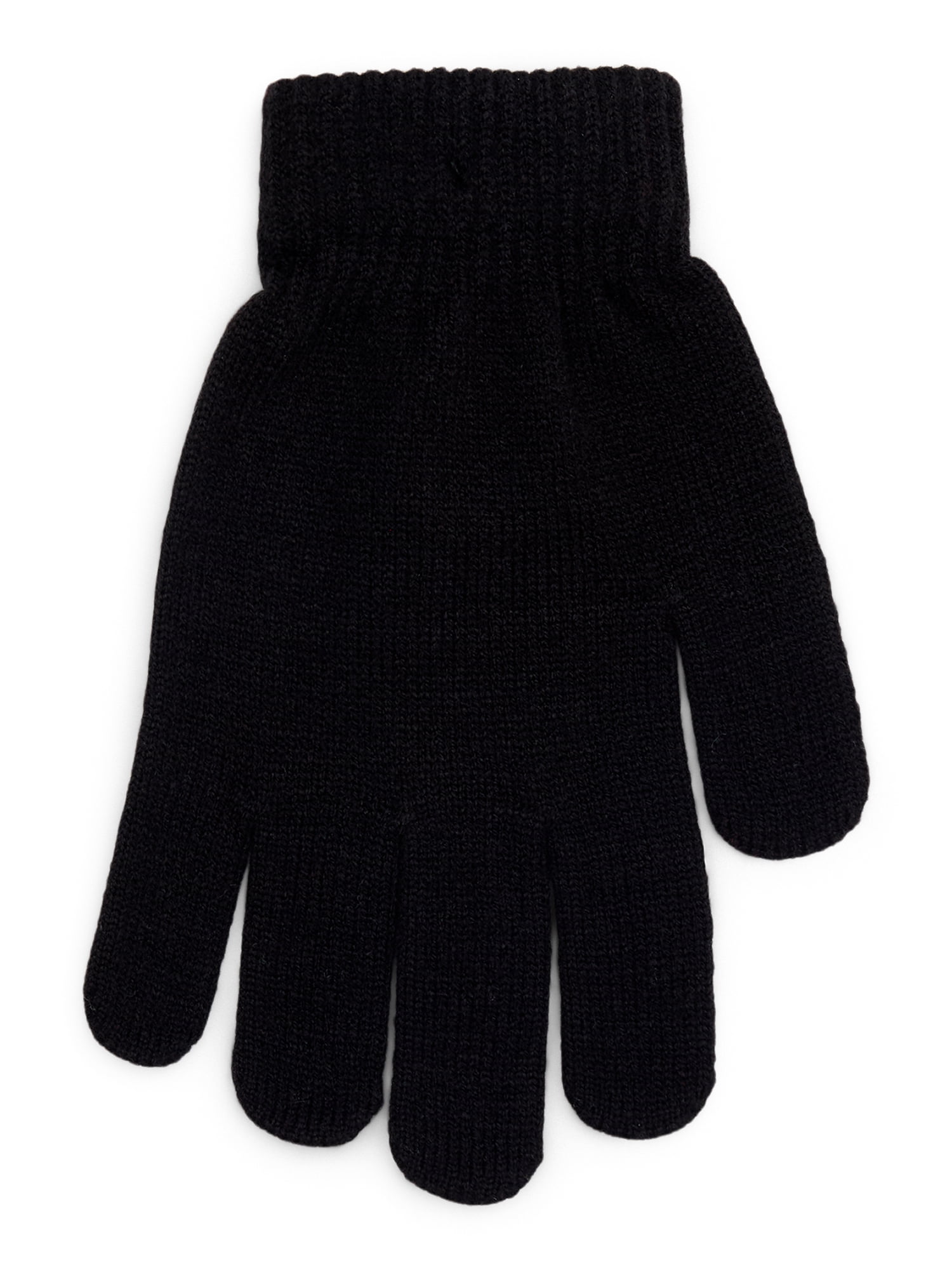 Time and Tru Women's Knit Gloves, 2-Pack, Brilliant Red
