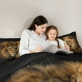 thumbnail image 5 of Feelyou 3D Wildlife Lion Bedding Comforter Set, Couple Anniversary Twin Comforter Sets, Teens Kids Boys Girl Reversible Bedding Set, Luxury Bedroom Decor, 2-Piece, 5 of 8