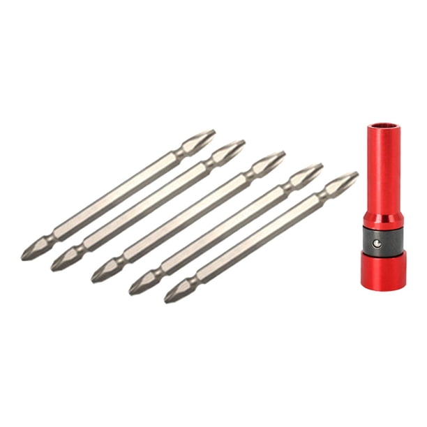 Adaptador de vaso para llave de impacto, punta de destornillador de 1/4" para carpinteros Con 5 bits