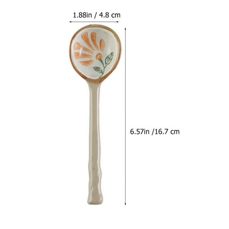 

Adorable Coffee Spoon Ceramic Spoon Household Soup Spoon Breakfast Spoon