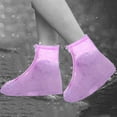 thumbnail image 2 of Dot Printed Water Proof Shoes Boot Cover Zipper Rain Shoe Covers High Top Slip Shoes Women Kids Galoshes Covers Boots for Rain, 2 of 5
