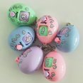 thumbnail image 3 of Rock Paper Scissors Funny Toy Keychain Egg Shaped Morra Game Hanging Key Holder, 3 of 10