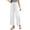 White, variant on MLCDZ Womens Palazzo Pants Wide Leg Flowy Baggy Drawstring High Waisted Casual Breathable Trousers with Pockets Summer Beach Vacation Camping Hiking Pants