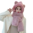 thumbnail image 2 of Idoravan Heated Hat for Men Women Rechargeable ,Winter Women USB Heated Hat Cute Ears Hooded Warm Soft Cap Scarves with Pocket Pink, 2 of 6