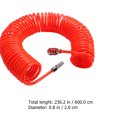 thumbnail image 2 of Homoyoyo Manguera De Aire Para Compresor Tubo Espiral Flexible Con Conector PU Resistente, 2 of 8