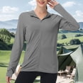thumbnail image 7 of ZyeKqe Athletic Jackets for Women Sun Protection Long Sleeve Hooded Full Zip Upf 50+ Outdoor Hiking Workout Tops with Pockets, 7 of 7