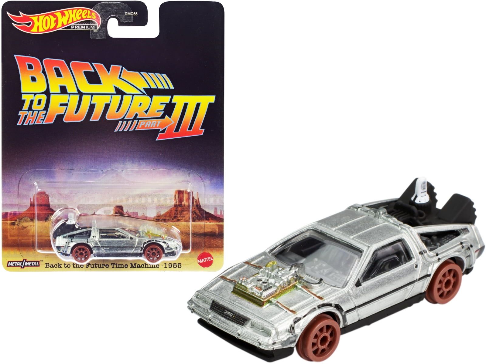 Hot Wheels Premium 1 64 Car Culture Retro Back to Future 3 1955 Delorean Diecast Model Walmart