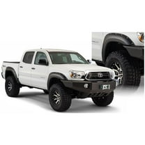 Bushwacker by RealTruck Pocket/Rivet Style Front & Rear Fender Flares | 4-Piece Set, Black, Smooth Finish | 31928-02 | Compatible with 2012-2015 Toyota Tacoma w/ 6.3' Bed