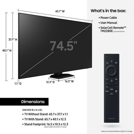 Samsung - 75” Class QN85B Neo QLED 4K Smart Tizen TV