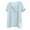 Light Blue, variant on Hvyesh Linen Shirts for Men Big and Tall Summer Beach Tees Loose Vneck Short Sleeve Shirt Solid Oversize Shirt