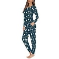 thumbnail image 2 of FOR U DESIGNS Christmas Tree Women Sleepwear Set Pajama Long Sleeve Crew Neck Tops Set of 2 Size 6XL Nightwear Long Pants for Women Jogger Loungewear Comfortable, 2 of 6