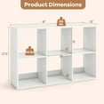 thumbnail image 3 of Costway 6-Cube Open Bookshelf with Anti-tip Kits Home Modern Style Storage Shelf for Study, 3 of 10