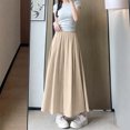 thumbnail image 3 of BLCHUNen Wide Leg Pants for Women Elastic High Waisted Flowy Pants Casual Loose Cooling Culottes Trousers Fashion,XL,Khaki, 3 of 5