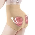 thumbnail image 4 of Bigersell Cotton Bikini Underwear Women Clearance Cotton Underwear Women Cheeky Panty Style P-1046 Nylon Period Panties Thong Briefs Mid Waist Women Cheeky Panties Beige One Size, 4 of 6