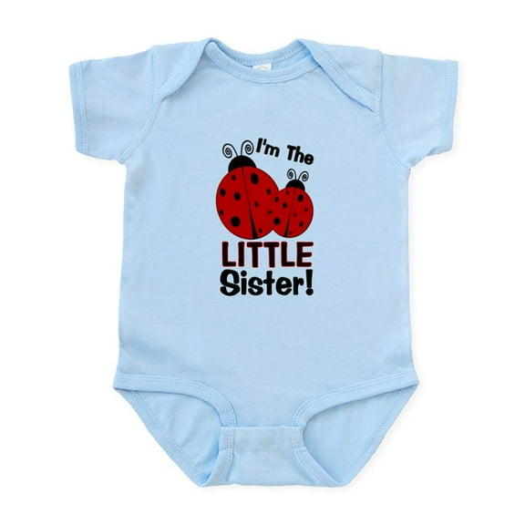 CafePress - I'm The LITTLE Sister! Ladybu Infant Bodysuit - Baby Light Bodysuit, Size Newborn - 24 Months