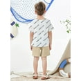 thumbnail image 3 of CARETOO Toddler Kids Boy Clothes Set Summer Beach Outfit Cotton Fabric Casual T-Shirt Shorts 2Pcs, 3 of 9