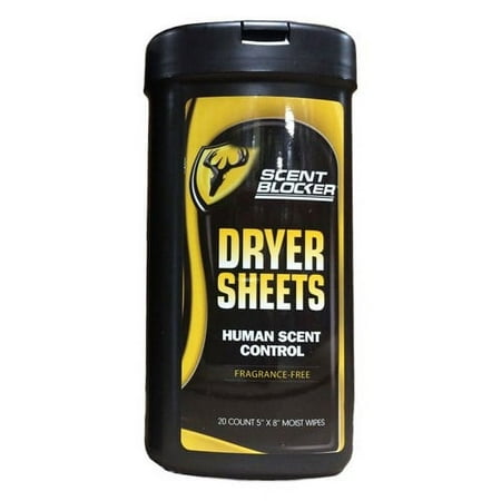 ScentBlocker SBDS20BY Dryer Sheets, 20pk