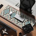 thumbnail image 2 of Long Mouse Pads for Desk,Brown Triangular Geometric Pattern Desk Mats on Top Of Desks, Desk Mouse Pad Extra Large with 3mm Non-Slip Base and Stitched Edge for Gaming,Office,Work,Home 35.4"x15.7", 2 of 6
