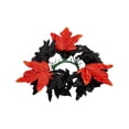 thumbnail image 2 of CPHDW7 Patriotic Wreath, Artificial Fall Candle Ring with Maple Leaves and Sunflowers, Autumn Decor for Kitchen Cabinet Mantel, 2 of 8