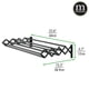 thumbnail image 4 of Tendedero de ropa con forma de acordeón para montaje en pared, diseño mDesign Bardo, negro, 4 of 9