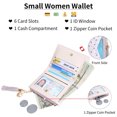 thumbnail image 3 of GAEKEAO Small Womens Wallet RFID Blocking Bifold Card Holder Tassel Vegan Leather Wallets Cute Pattern with Zipper Pocket, 3 of 6