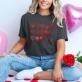thumbnail image 6 of Goodtrade8 Valentines Womens Tops Short Sleeve Plus Size Women Valentine's Day Love Printed Heart Crew Neck Casual Summer Tops for Women, 6 of 7