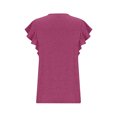 thumbnail image 6 of SELONE Peplum Tops for Women Plus Size Dressy Short Sleeve Tops Blouses Regular Fit T Shirts Pullover Tees Tops Solid T-Shirts V Neck Tops Casual Blouses Easy Care Soft Breathable Pullover Wine XL, 6 of 8