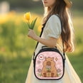 thumbnail image 2 of Yuyamidu Kawaii Capybara Girls Lunch Box Insulated Portable Lunch Bag with Shoulder Strap, Large Capacity for School and Outdoor Activities, 2 of 6